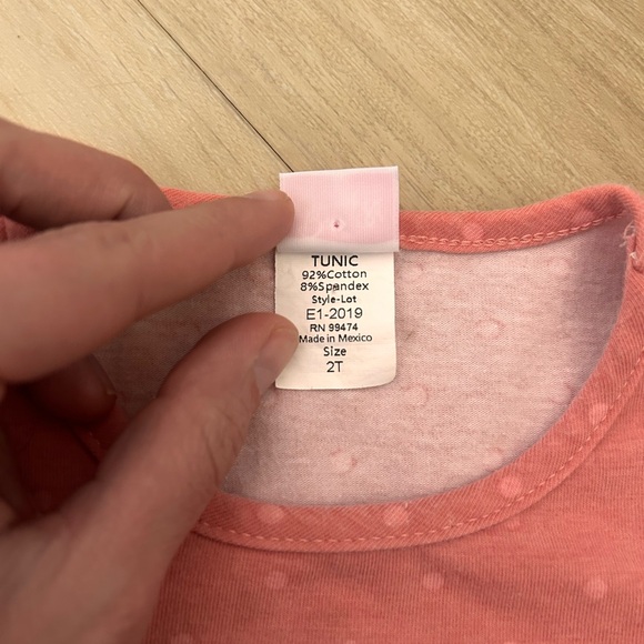 Ric rac and ruffles size 2T ruffle tunic pink floral camper - Picture 4 of 4